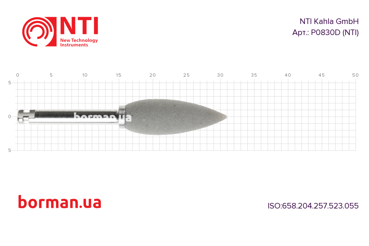 Головка абразивная, тип RA, P0830D, NTI, Германия