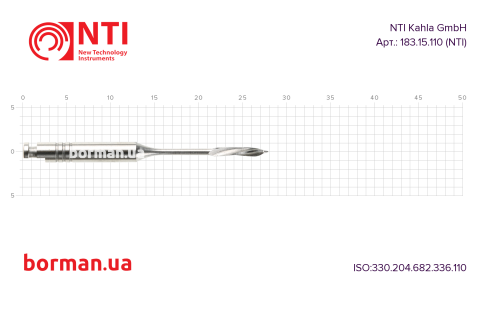 Эндодонтический инструмент, тип RA, 183.15.110, NTI, Германия Фото 1