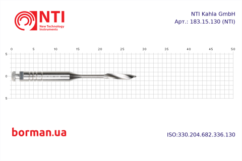 Эндодонтический инструмент, тип RA, 183.15.130, NTI, Германия Фото 1