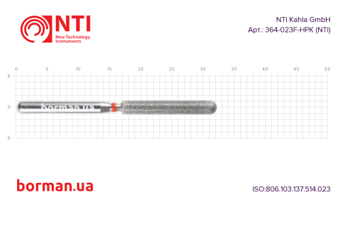 Бор алмазный, тип HPS, 364-023F-HPK, NTI, Германия Фото 1