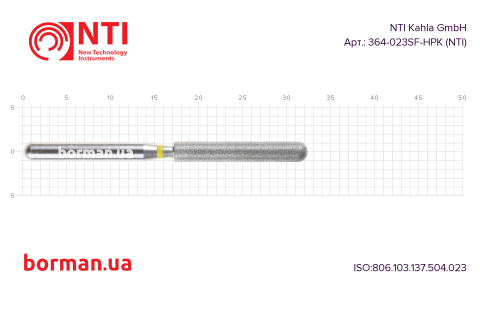 Бор алмазный, тип HPS, 364-023SF-HPK, NTI, Германия Фото 1