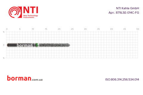 Бор алмазный, тип FG, 879LSE-014C-FG, NTI, Германия Фото 1