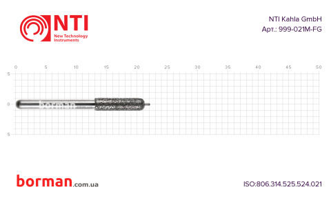 Бор алмазный, тип FG, 999-021M-FG, NTI, Германия Фото 1