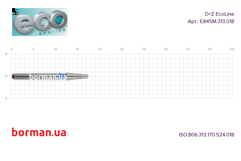 Бор алмазный, тип FGS, E845M.313.018, серия EcoLine, Drendel+Zweiling, Германия Фото 1