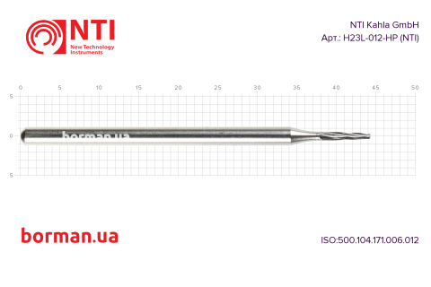 Бор твердосплавний, тип HP, H23L-012-HP, NTI, Німеччина Фото 1