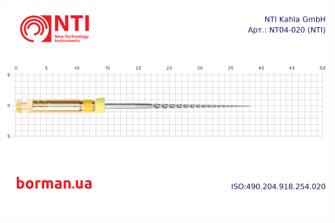 Эндодонтический инструмент, тип RA, NT04-020, NTI, Германия Фото 1