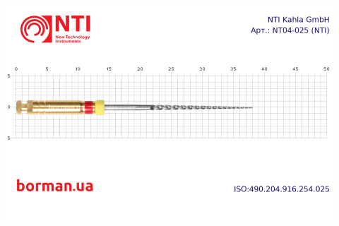 Ендодонтичний інструмент, тип RA, NT04-025, NTI, Німеччина Фото 1